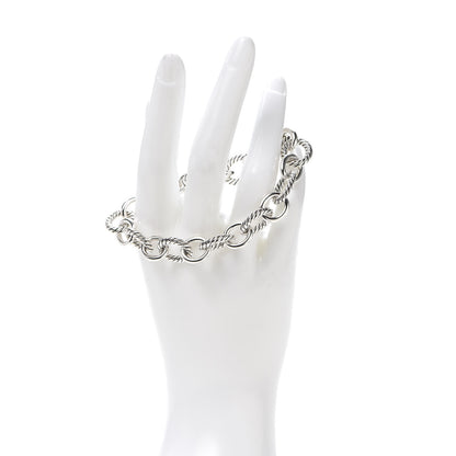 David Yurman Sterling Silver 12mm Large Oval Link Bracelet 2 of 5
