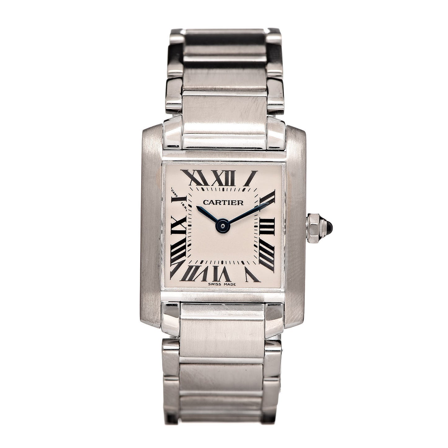 18K White Gold 20mm Tank Francaise Quartz Watch