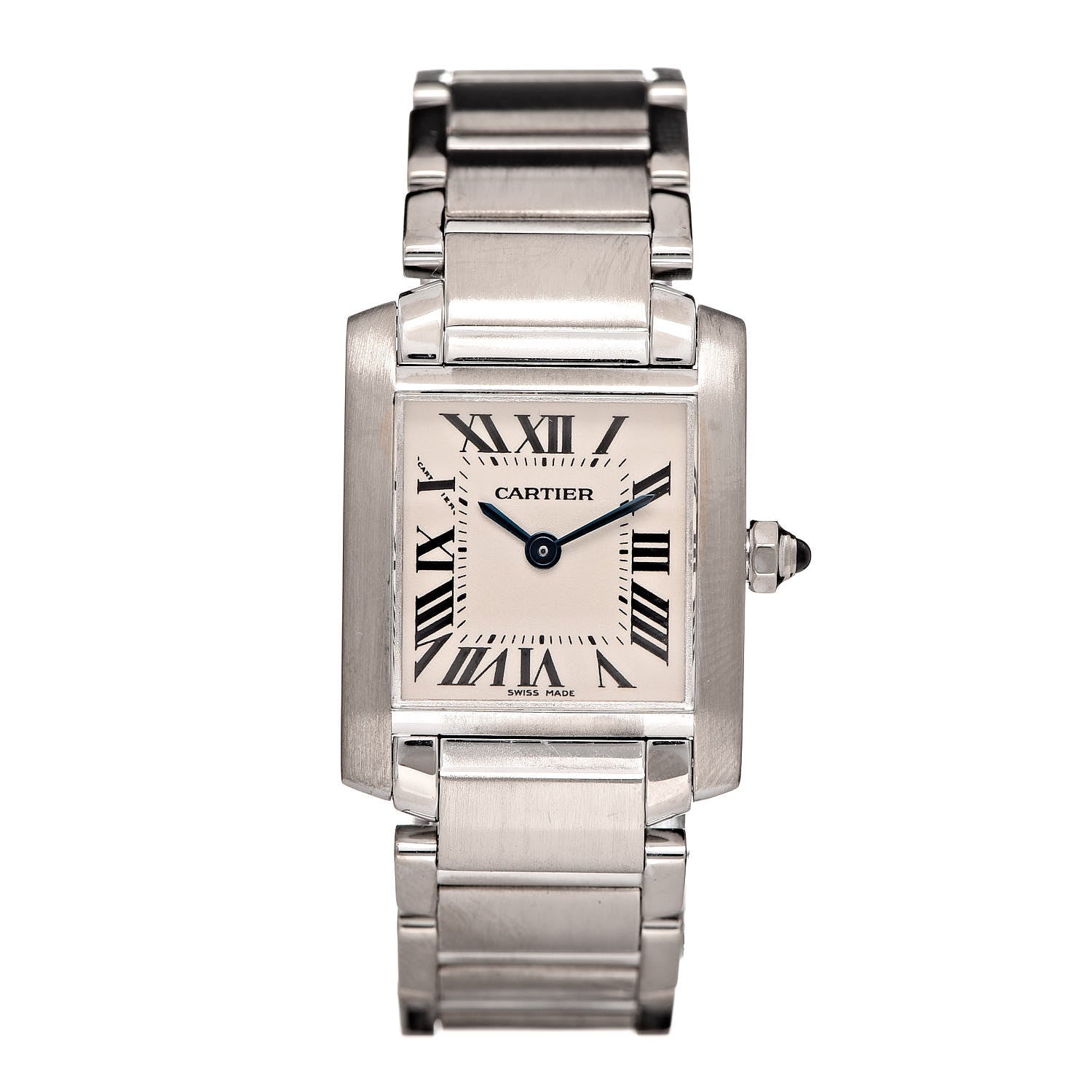 Cartier 18K White Gold 20mm Tank Francaise Quartz Watch 1 of 6