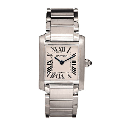 Cartier 18K White Gold 20mm Tank Francaise Quartz Watch 1 of 6