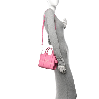 Marc Jacobs Grained Calfskin Mini The Tote Bag Petal Pink 2 of 11