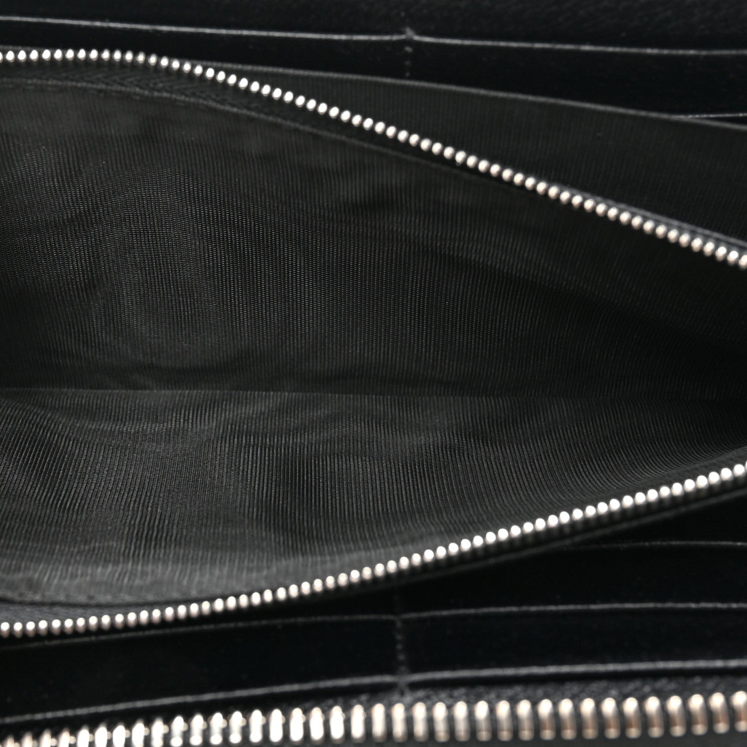 Gucci Canvas Monogram Jumbo GG Textured Dollar Calfskin Continental Wallet Black 7 of 13