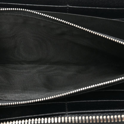 Gucci Canvas Monogram Jumbo GG Textured Dollar Calfskin Continental Wallet Black 7 of 13