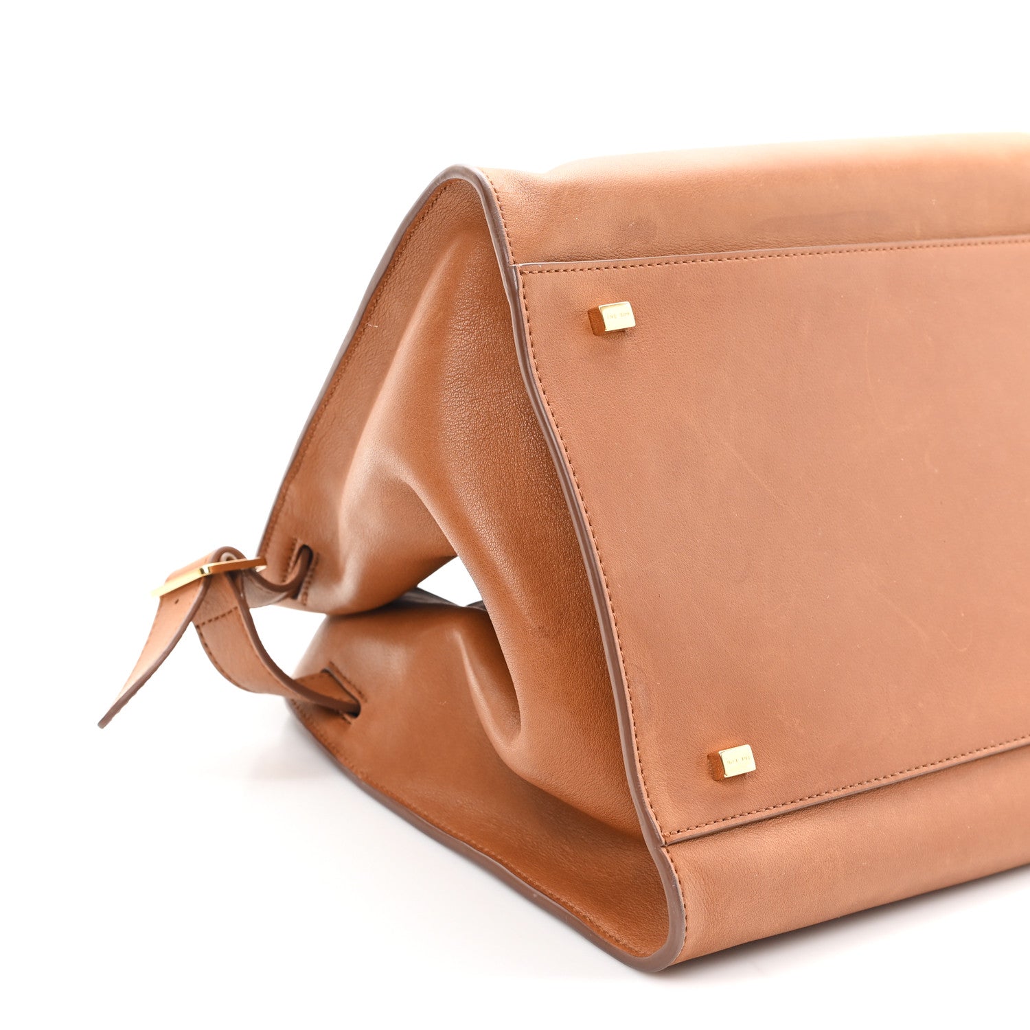 The Row Polished Saddle Calfskin Soft Margaux 15 Cuir 7 of 9