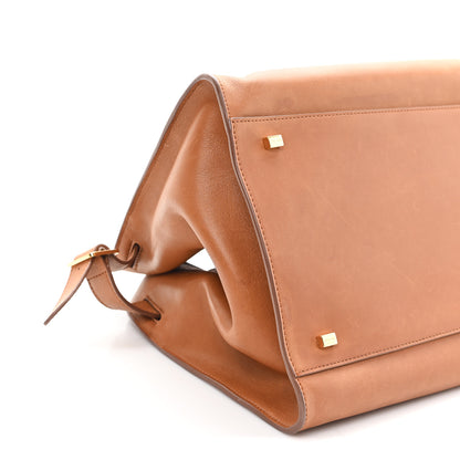 The Row Polished Saddle Calfskin Soft Margaux 15 Cuir 7 of 9