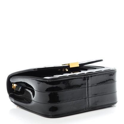 Saint Laurent Patent Calfskin Matelasse Monogram Medium Vicky Chain Bag Black 4 of 12
