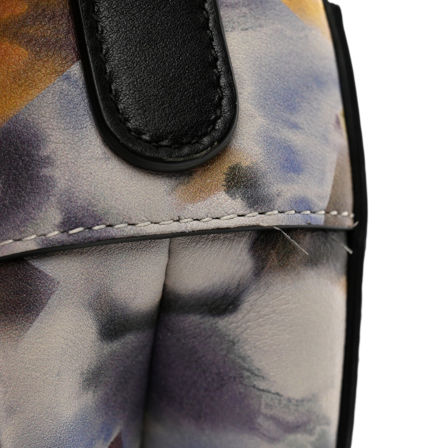 Christian Dior Calfskin Embroidered Kaleidiorscopic Saddle Bag Multicolor 10 of 10