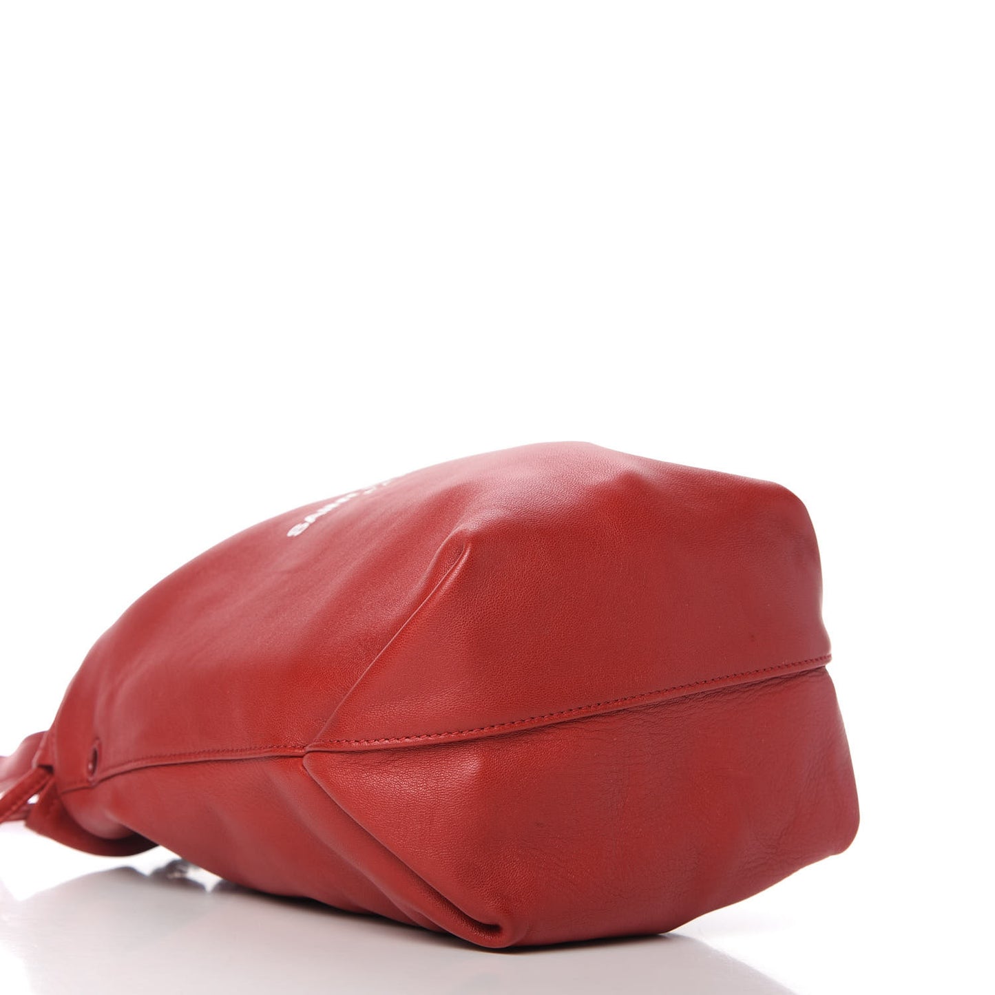 Lambskin Small Teddy Bucket Bag Red