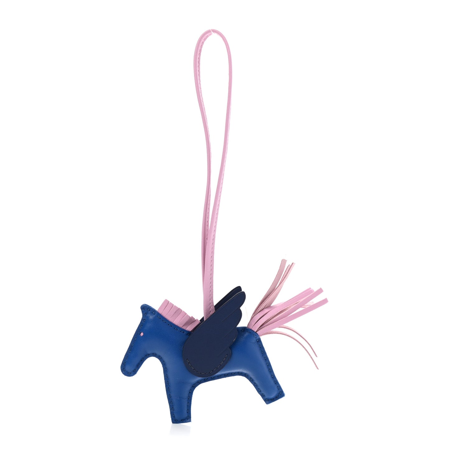 Milo Lambskin Grigri Rodeo Pegase Horse Bag Charm PM Bleu France Mauve Sylvestre Bleu Saphir
