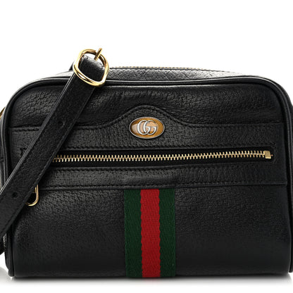 Gucci Calfskin Web Mini Ophidia Shoulder Bag Black 8 of 10