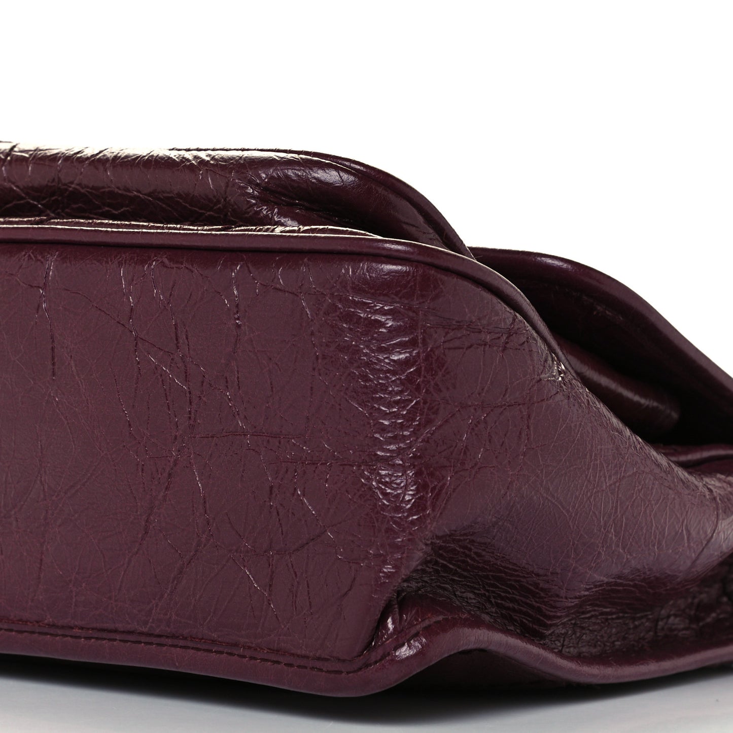 Crinkled Calfskin Matelasse Monogram Medium Niki Chain Satchel Burgundy
