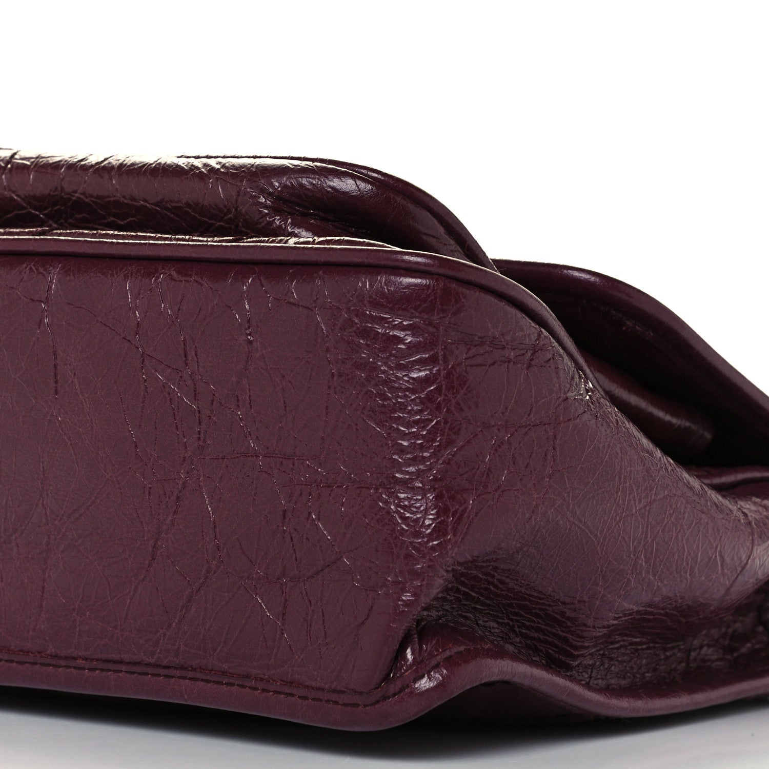 Saint Laurent Crinkled Calfskin Matelasse Monogram Medium Niki Chain Satchel Burgundy 11 of 11