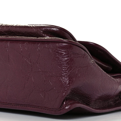 Saint Laurent Crinkled Calfskin Matelasse Monogram Medium Niki Chain Satchel Burgundy 11 of 11