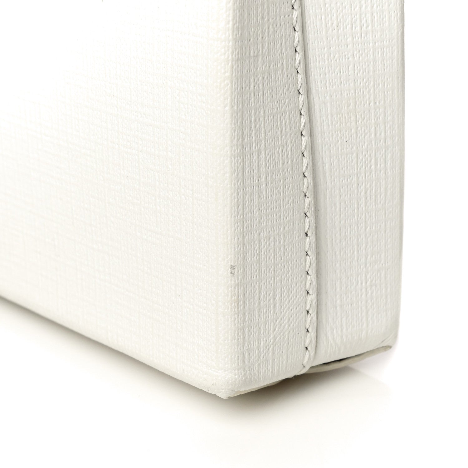 Balenciaga Squared Calfskin Logo Shopping Phone Holder Bag White 7 of 14