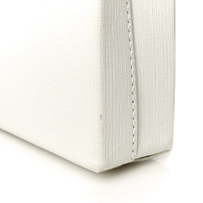 Balenciaga Squared Calfskin Logo Shopping Phone Holder Bag White 7 of 14