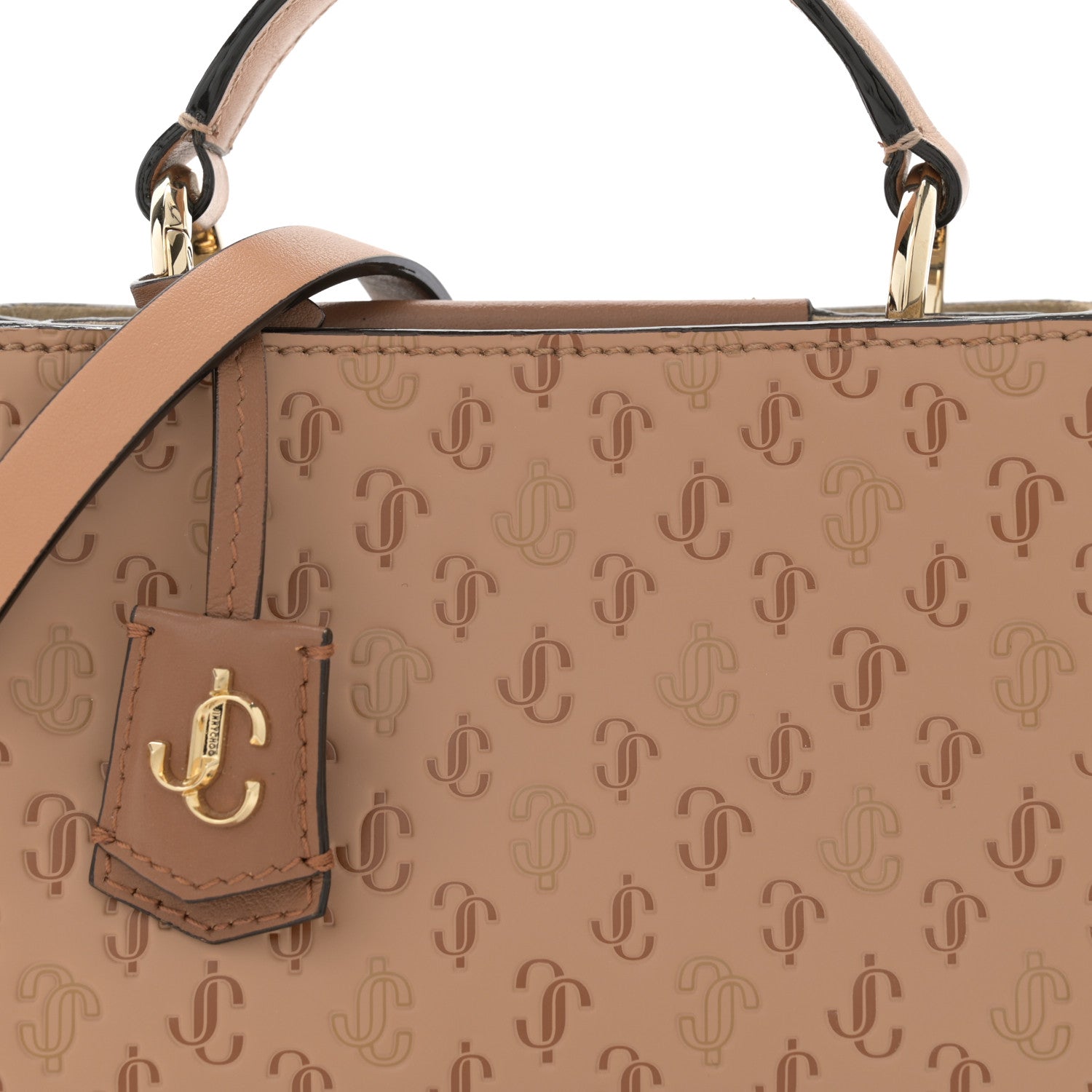 Jimmy Choo Calfskin Mini Varenne Top Handle Tan 8 of 11