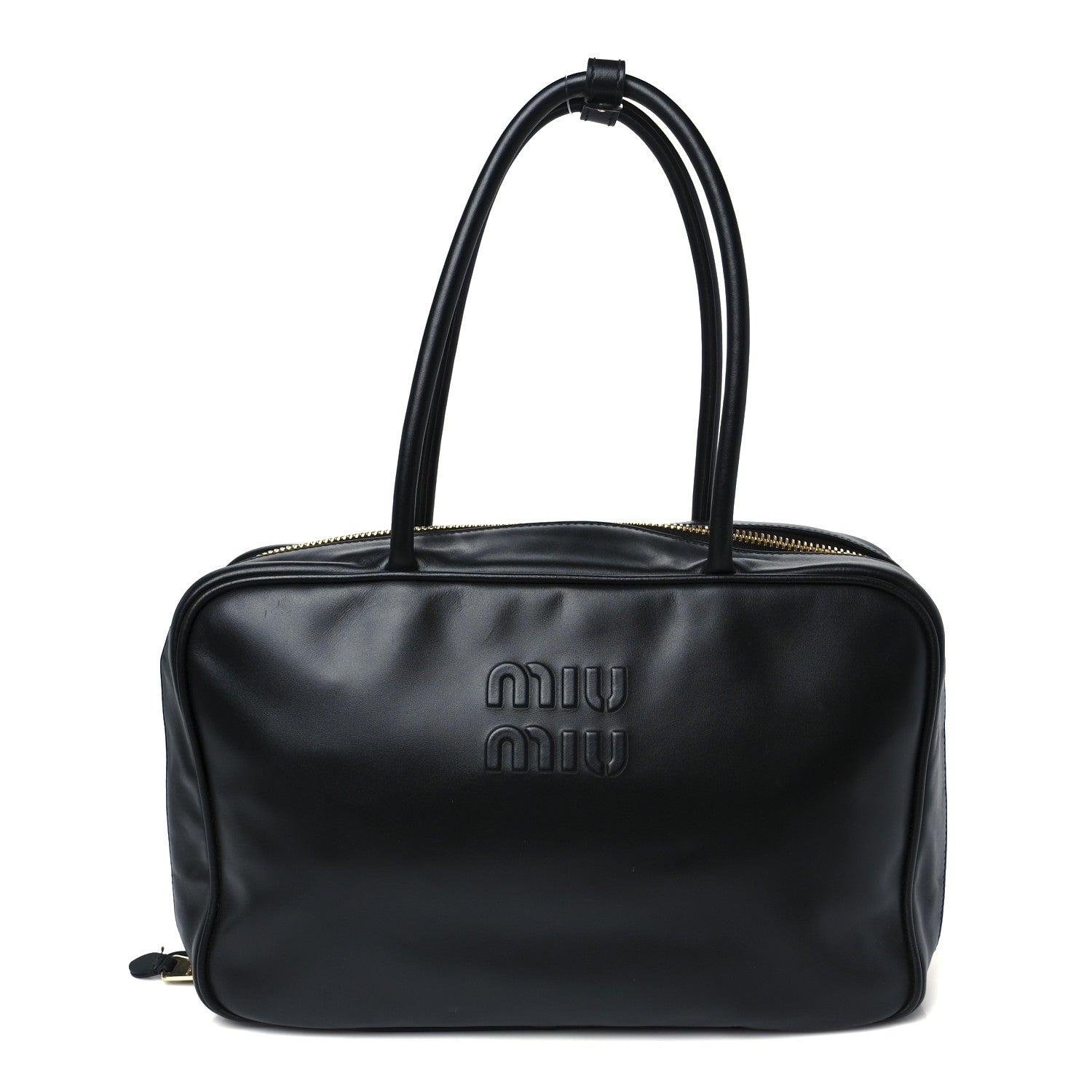 Miu Miu Soft Calf Softy Large Beau Top Handle Bag Black 1 of 10