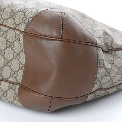 Gucci GG Supreme Monogram Margaux Calfskin Medium Nice Hobo Beige Ebony Acero 8 of 8