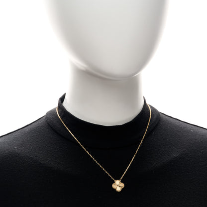 Van Cleef & Arpels 18K Yellow Gold Guilloche Vintage Alhambra Pendant Necklace 2 of 6