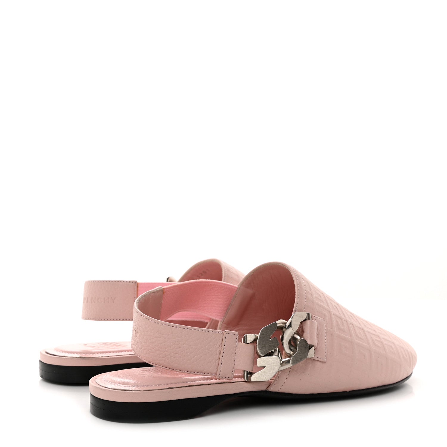 Givenchy Calfskin G Chain Slingback Mules 37.5 Pink 4 of 9