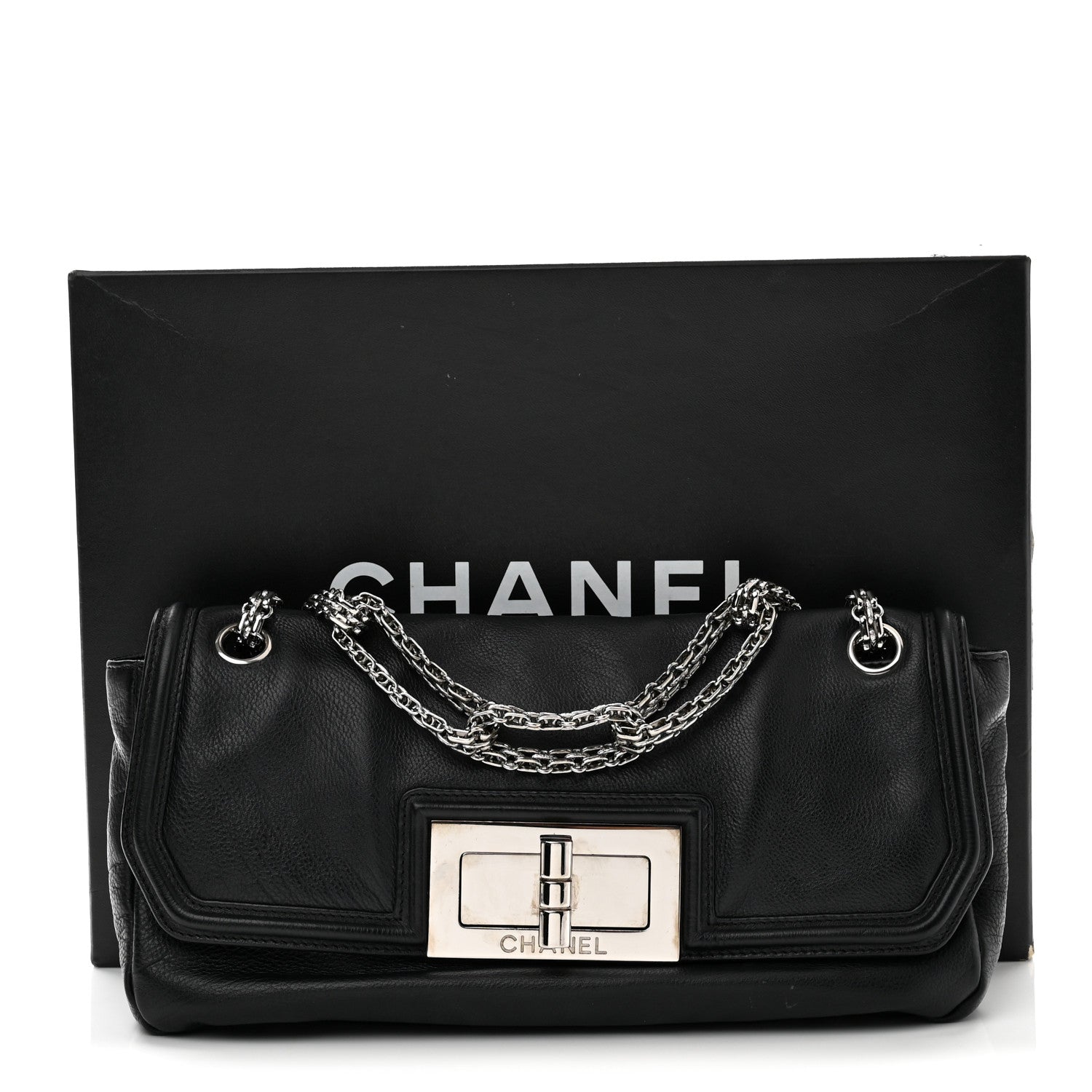 Chanel Grained Calfskin Mademoiselle Lock Bijoux Chain Flap Black 11 of 11