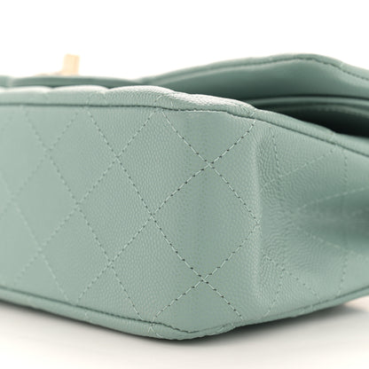 Chanel Caviar Quilted Medium Double Flap Light Blue 10 of 10