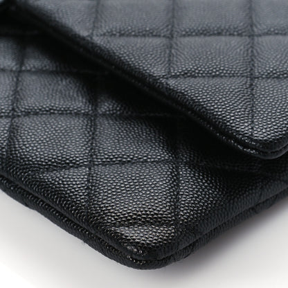 Chanel Caviar Quilted Flap Clutch Black 10 of 10