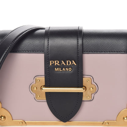 Prada City Calfskin Saffiano Cahier Bag Mugheto Black 9 of 10