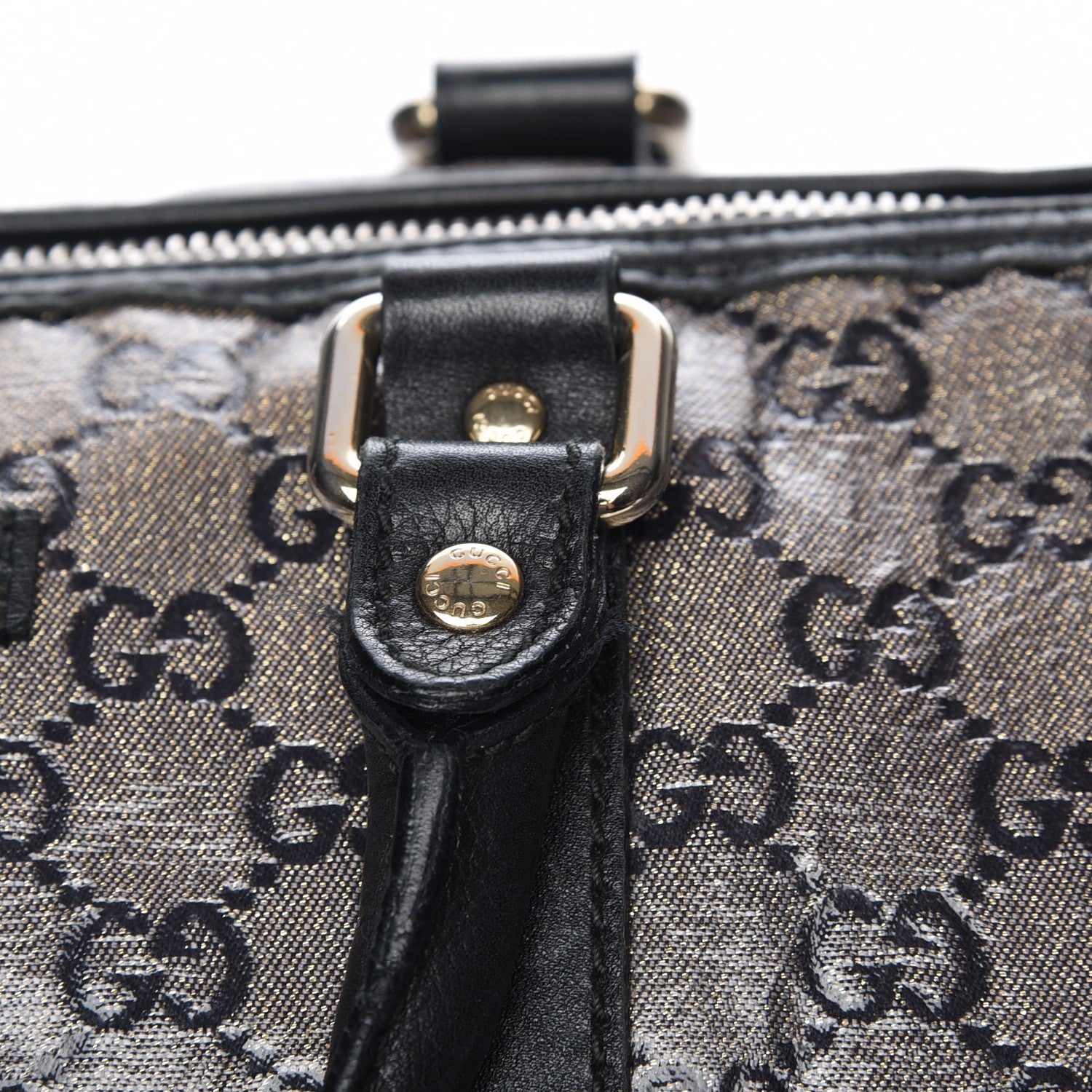 Gucci Crystal Monogram Medium Joy Boston Black 8 of 11