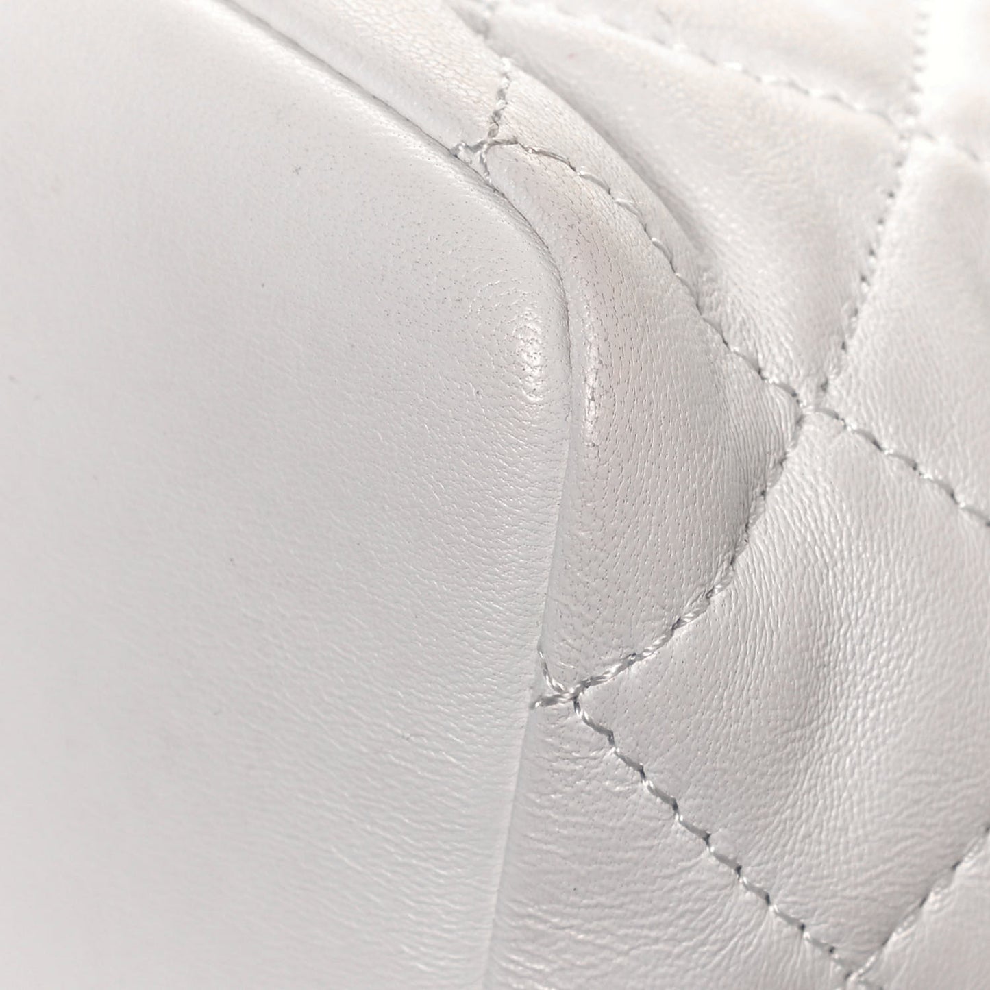 Lambskin Quilted Small Perfect Meeting Hobo White
