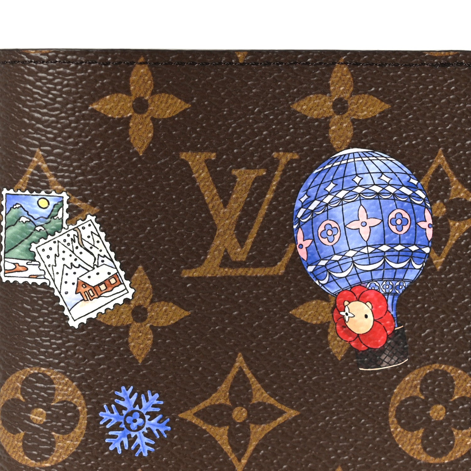 Louis Vuitton Monogram 2026 Christmas Animation Passport Cover Blue Frost 8 of 9