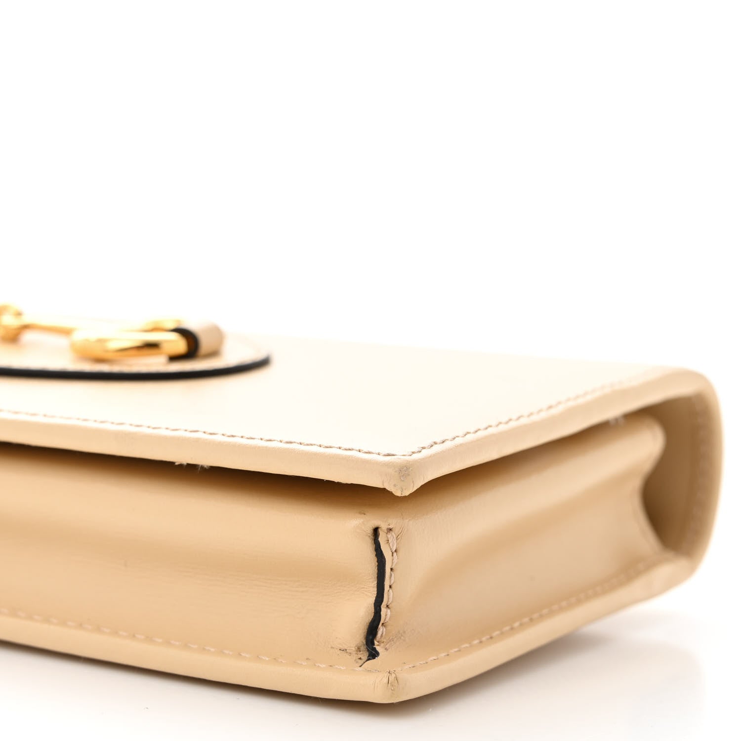 Gucci Boarded Plutone Calfskin Horsebit 1955 Wallet On Chain Bubble Tea 10 of 13