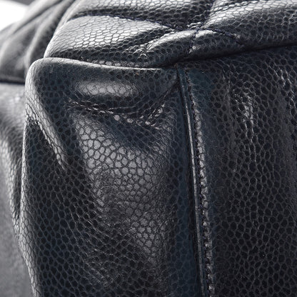 Chanel Glazed Caviar Quilted Stretch Spirit Messenger Bag Blue 16 of 16