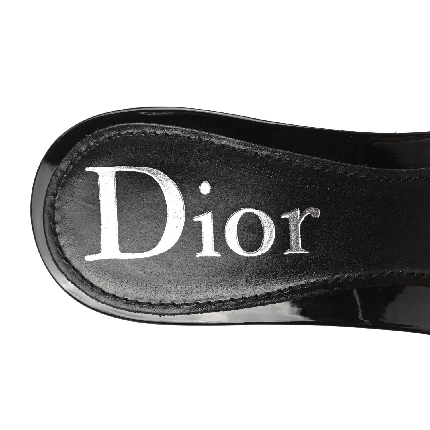 Christian Dior Canvas Monogram Sandals 37.5 Black 7 of 8