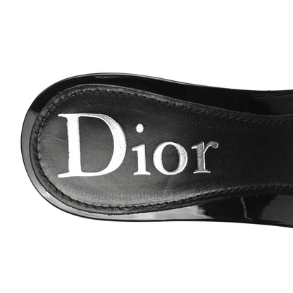 Christian Dior Canvas Monogram Sandals 37.5 Black 7 of 8