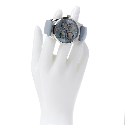 Gucci Stainless Steel Calfskin Blue Mother of Pearl 38mm G-Timeless Cat Quartz Watch 2 of 7