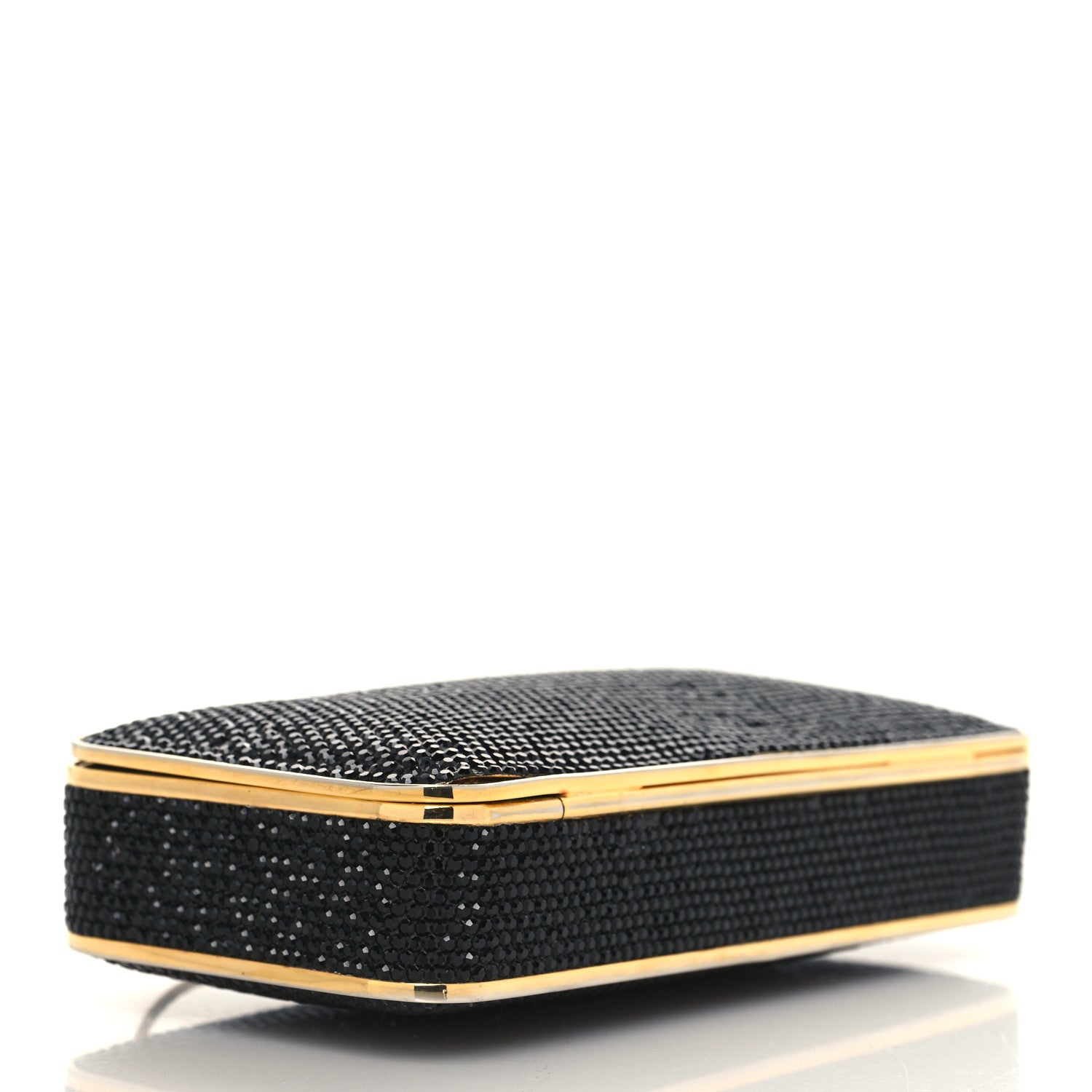 Judith Leiber Swarovski Crystal Minaudiere Clutch Black 4 of 12