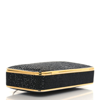 Judith Leiber Swarovski Crystal Minaudiere Clutch Black 4 of 12