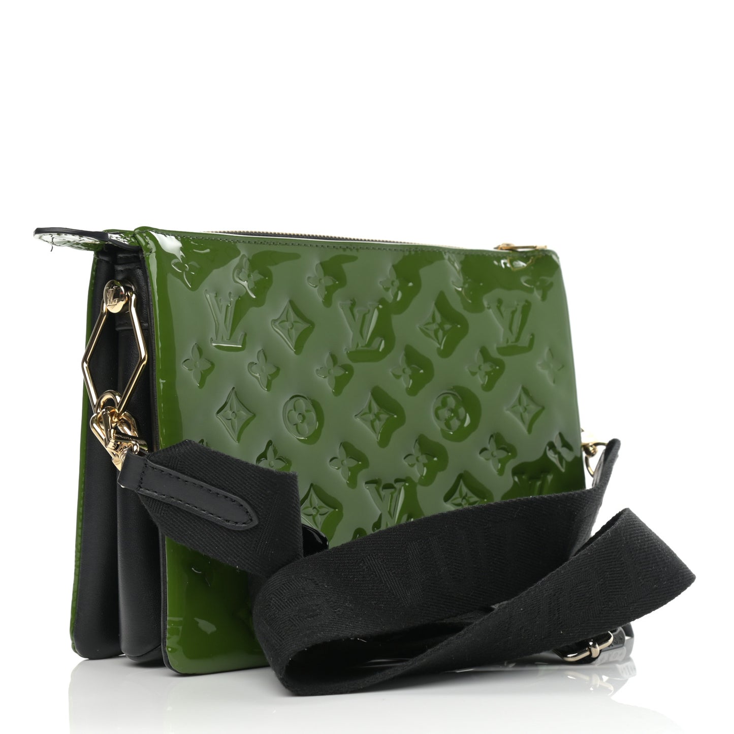 Patent Embossed Monogram Coussin PM Green Black