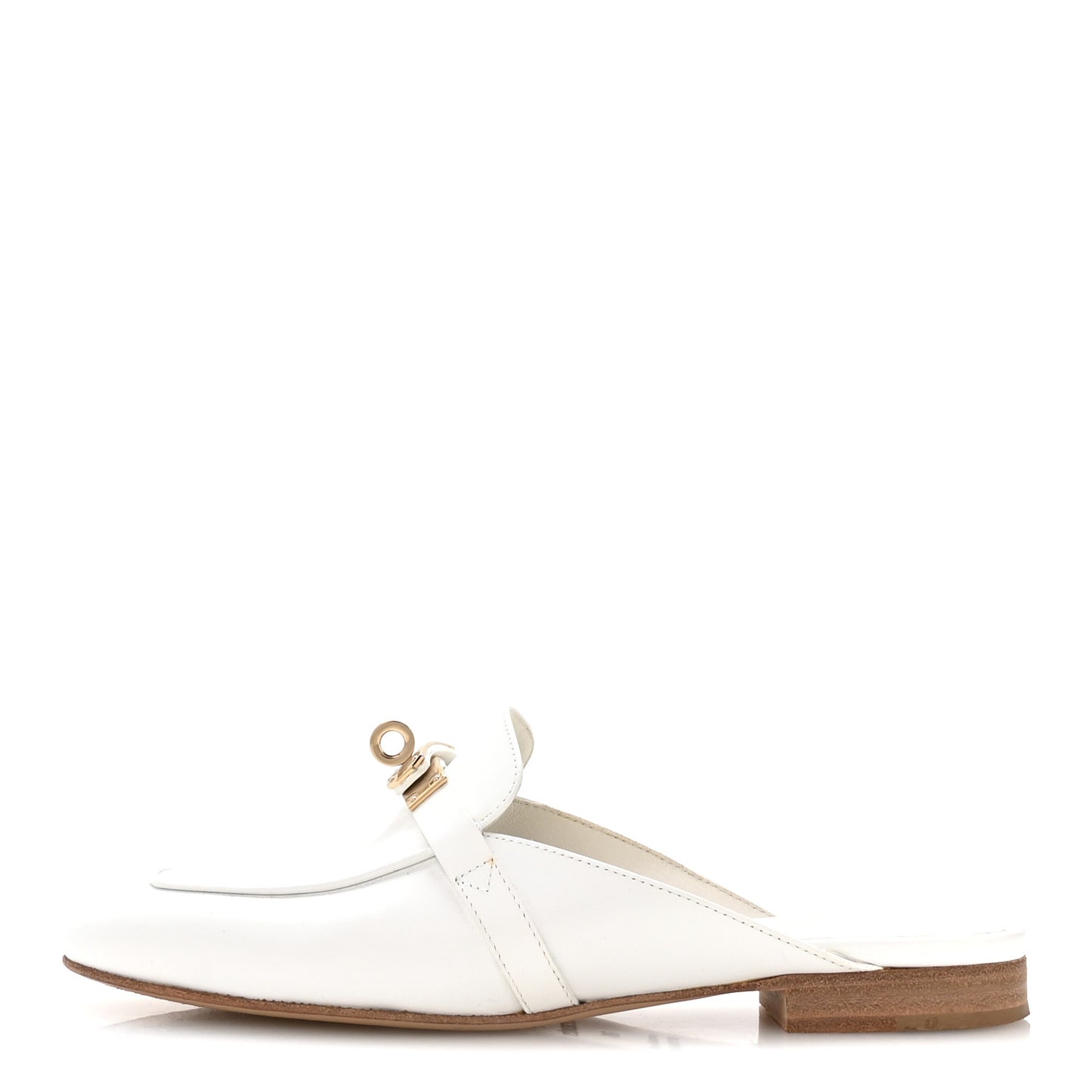 Calfskin Oz Mules 36 White