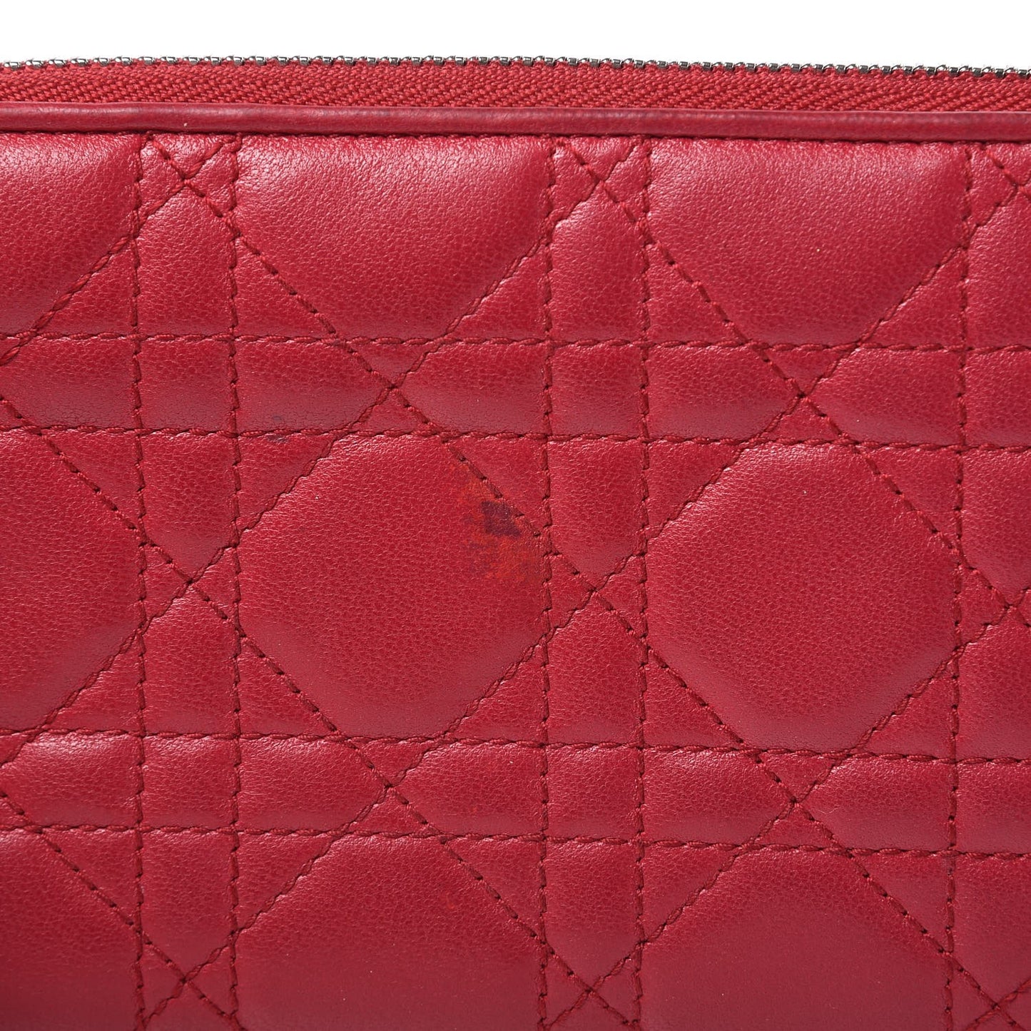 Lambskin Cannage Voyageur Wallet Red