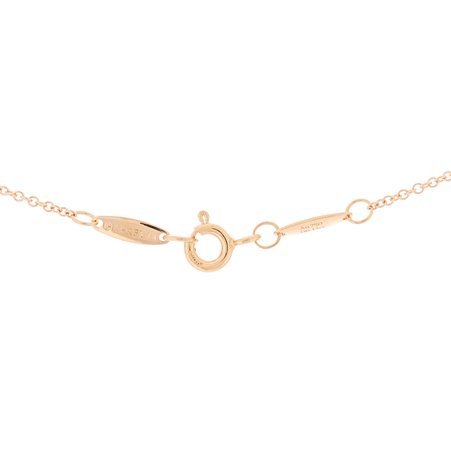 Tiffany 18K Rose Gold Diamond .17ct Elsa Peretti Diamonds by the Yard Pendant Necklace 4 of 6