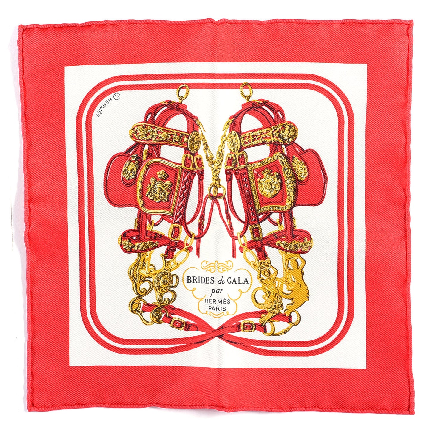 Silk Brides de Gala Nano Scarf 20 Rouge White Or
