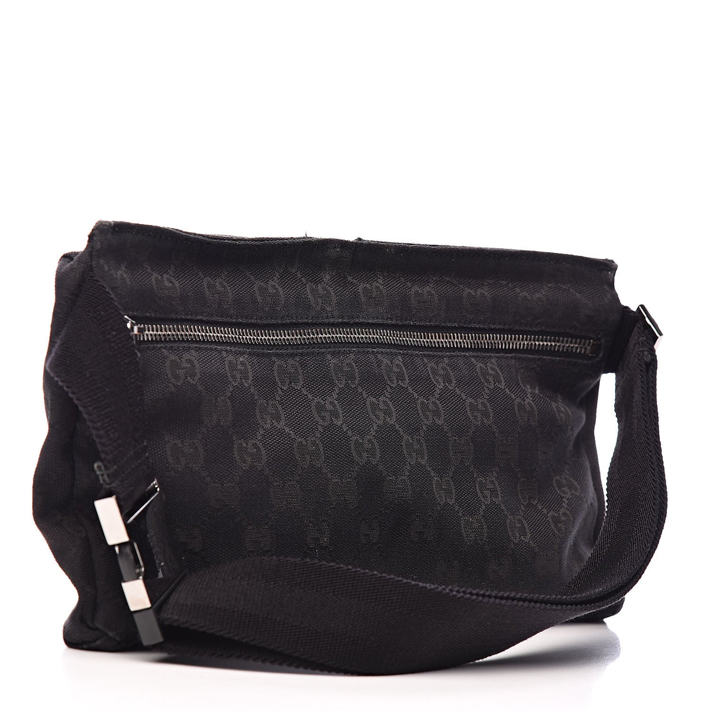 GG Monogram Double Pocket Belt Bag Black