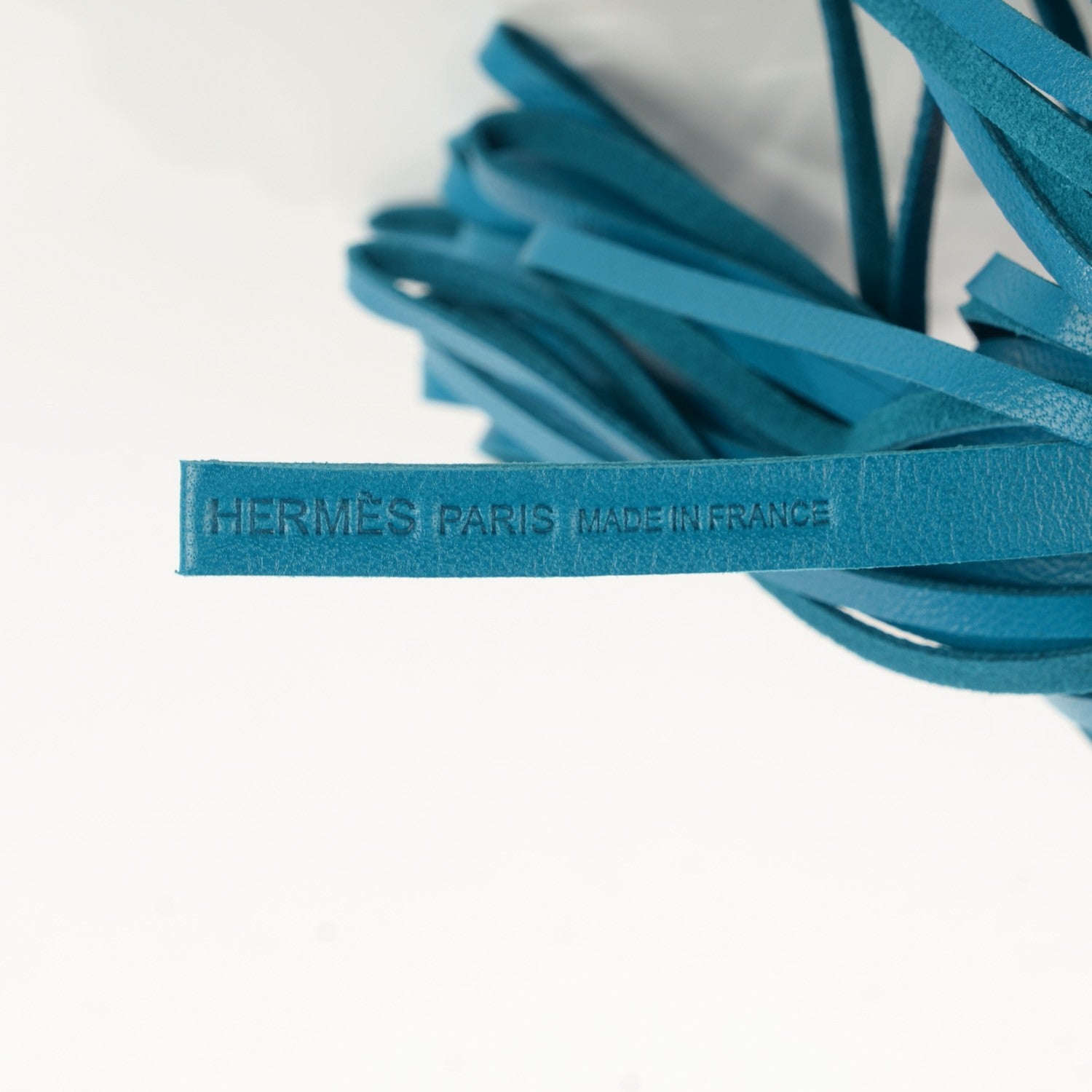 Hermes Lambskin Carmen Alto Tassel Key Holder Bleu Izmir 6 of 6