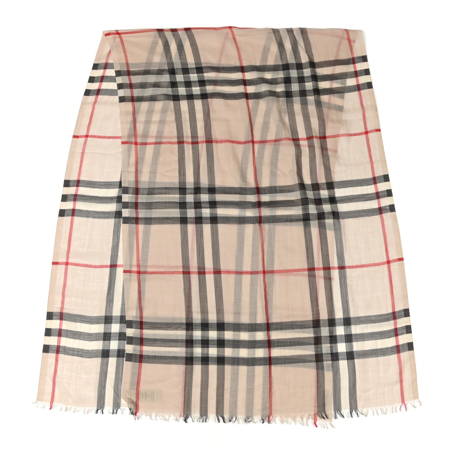 Burberry Wool Silk Gauze Giant Check Scarf Trench 2 of 4