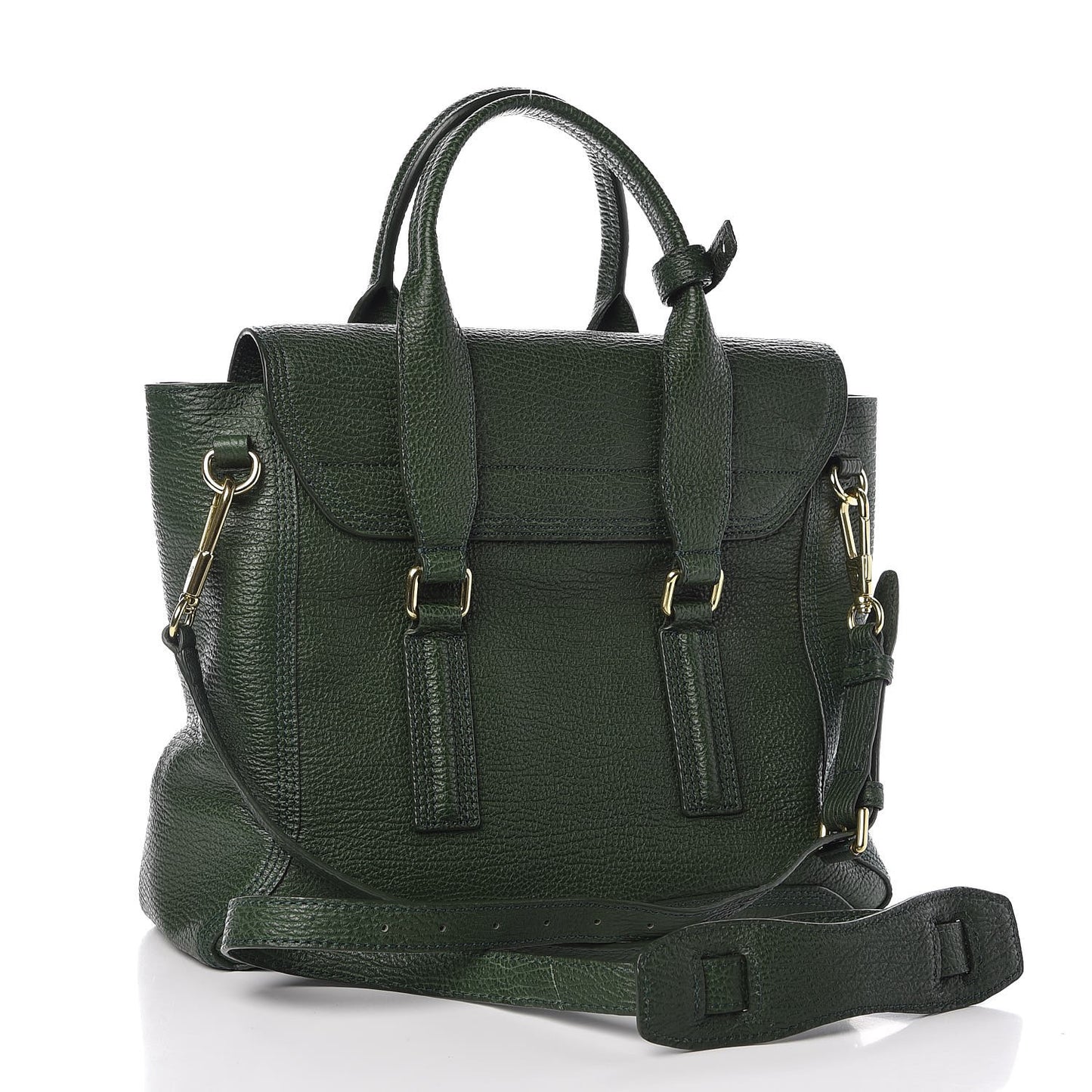 3.1 Textured Calfskin Medium Pashli Satchel Jade