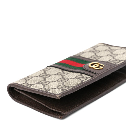 Gucci GG Supreme Monogram Web Mens Ophidia Long Wallet Beige New Acero 11 of 13