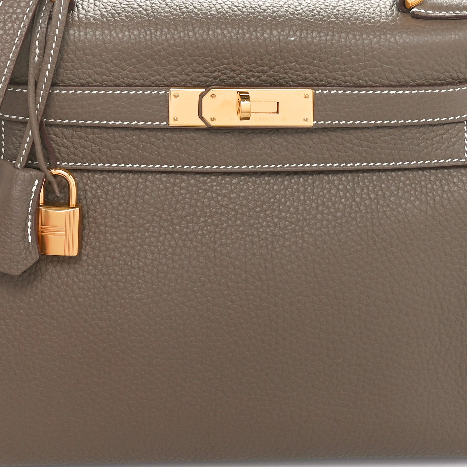 Hermes Taurillon Clemence Kelly Retourne 28 Etoupe 8 of 11