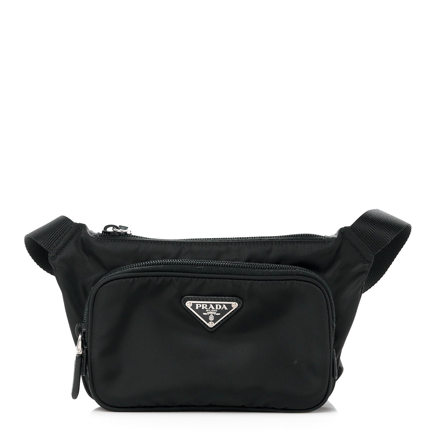 Prada Tessuto Nylon Saffiano Belt Bag Black 1 of 12